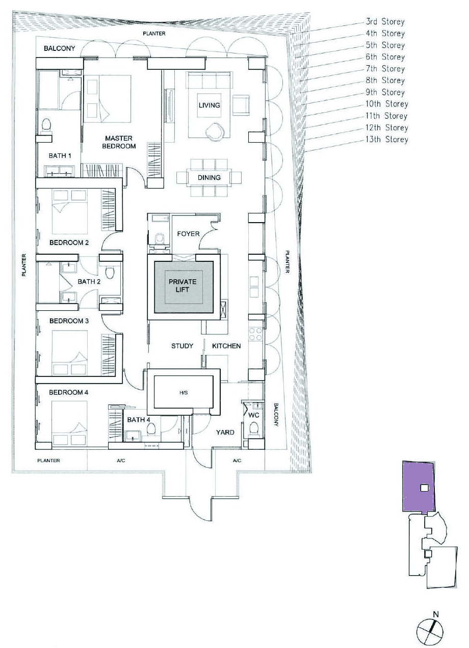 Type D · 4-Bedroom · 2,432 sqft
