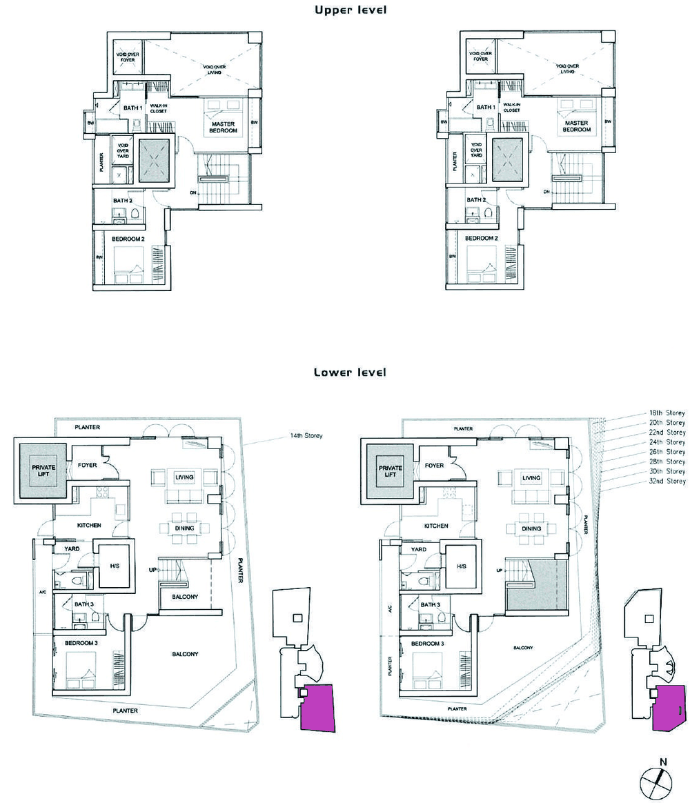 Type E · 3-Bedroom Duplex